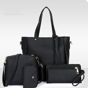 Elegant Black Women's Bag Set